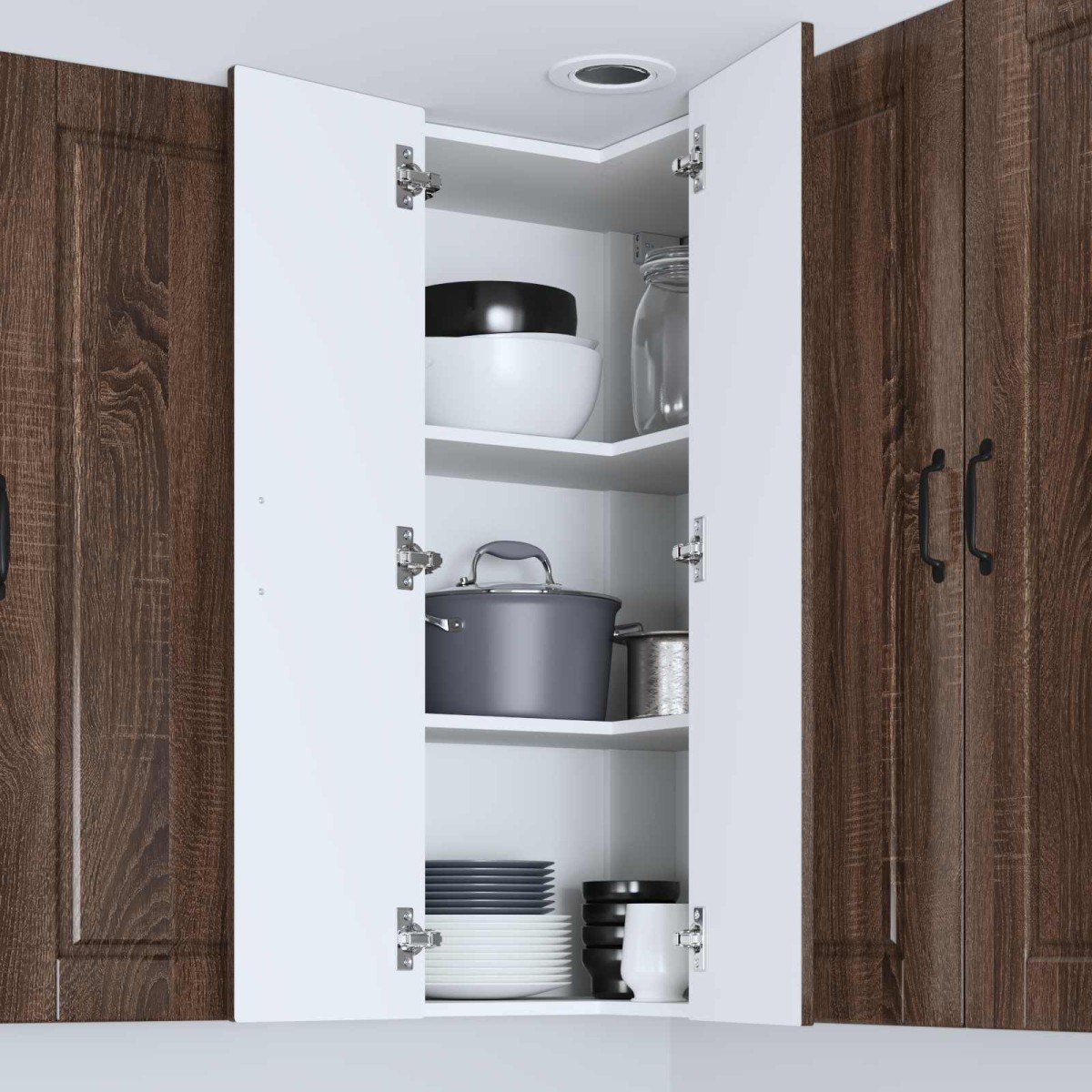 vidaXL Ντουλάπα Γωνίας PORTO Καφέ δρυς 57 x 57 x 100 εκ.