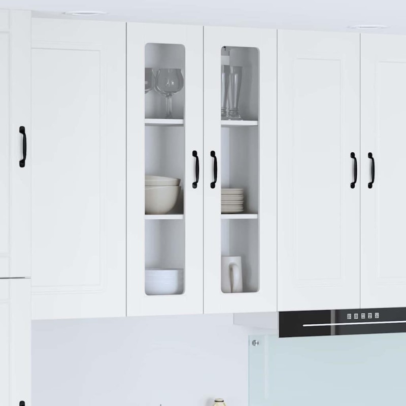 vidaXL Ραφιέρα τοίχου PORTO Λευκό 60 x 31 x 100 εκ. Επεξεργασμένο Ξύλο