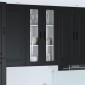 vidaXL Ραφιέρα τοίχου PORTO Μαύρο 60 x 31 x 100 εκ. Επεξεργασμένο Ξύλο