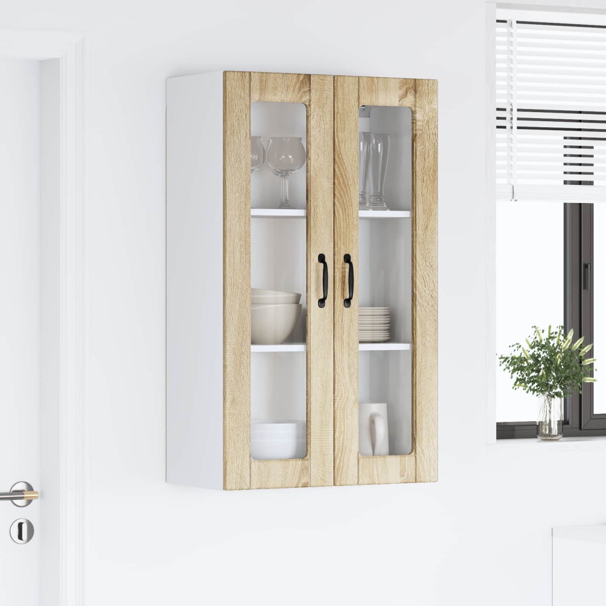 vidaXL Ραφιέρα τοίχου PORTO Δρύς Sonoma 60 x 31 x 100 εκ.