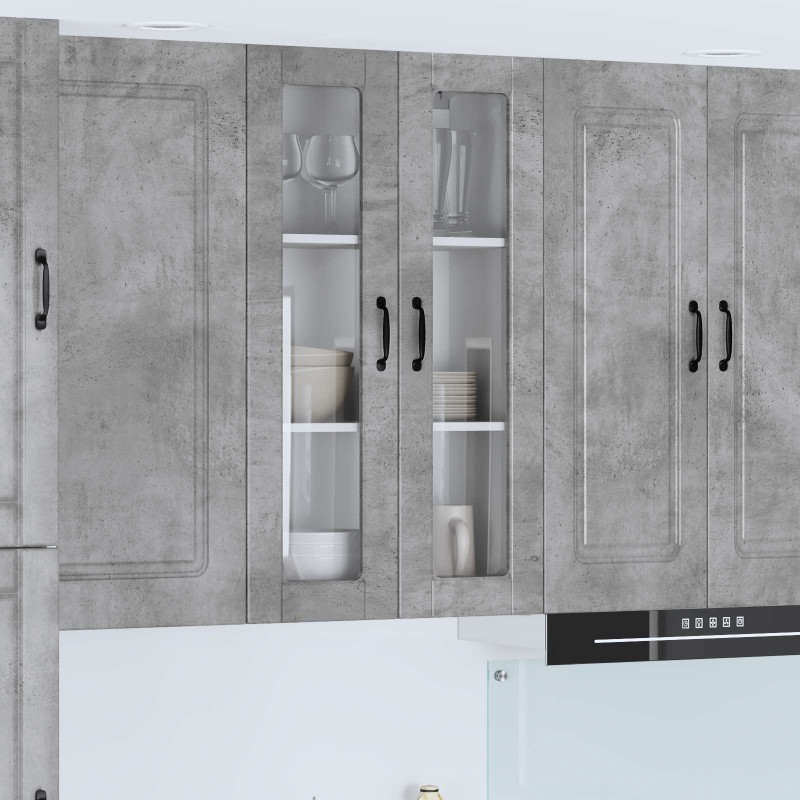 vidaXL Ραφιέρα τοίχου PORTO Σκυρόδεμα Γκρι 60 x 31 x 100 εκ.