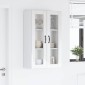 vidaXL Ραφιέρα τοίχου PORTO Υψηλής γυαλάδας λευκό 60 x 31 x 100 εκ.