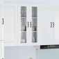 vidaXL Ραφιέρα τοίχου PORTO Υψηλής γυαλάδας λευκό 60 x 31 x 100 εκ.