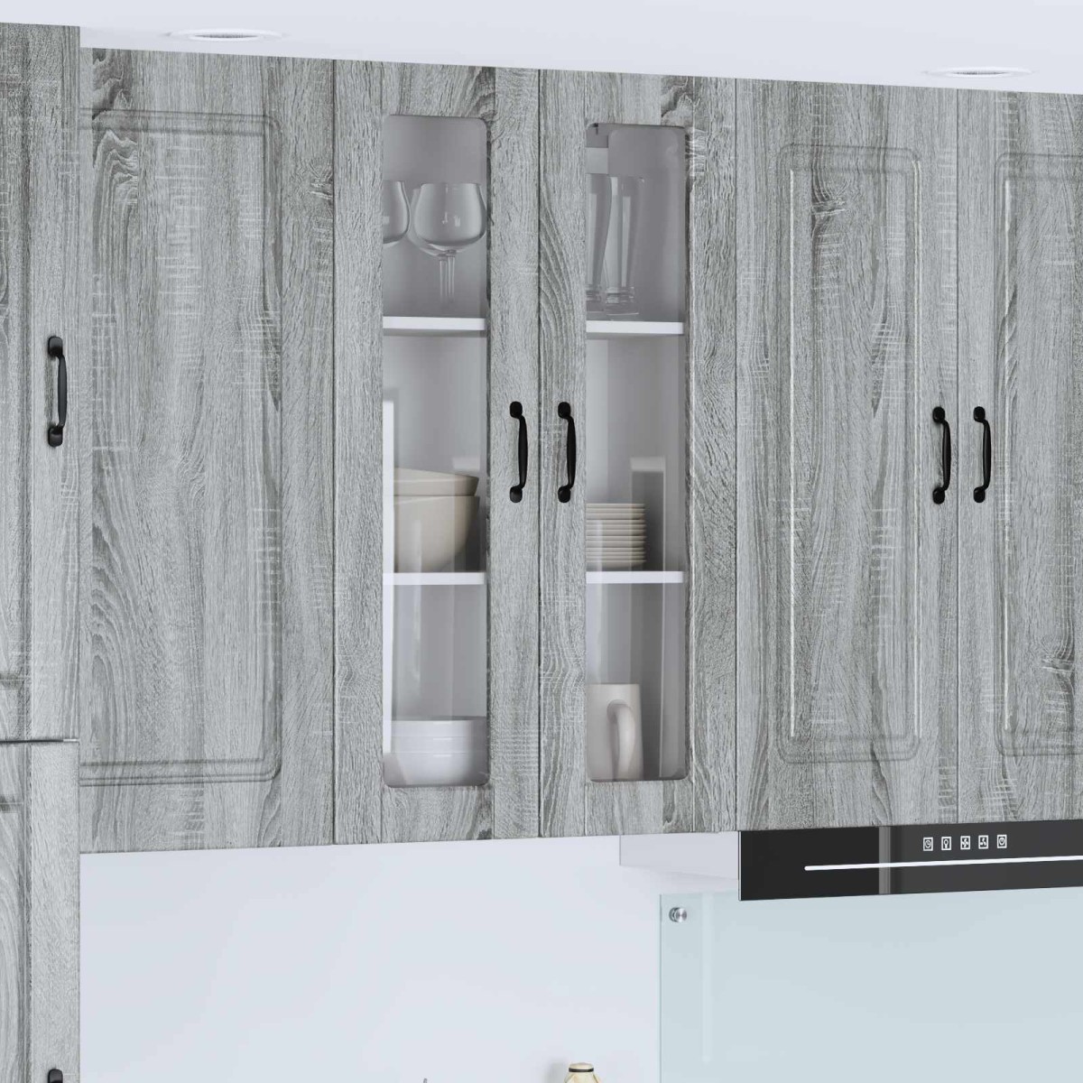 vidaXL Ραφιέρα τοίχου PORTO Γκρίζο Σονομα 60 x 31 x 100 εκ.