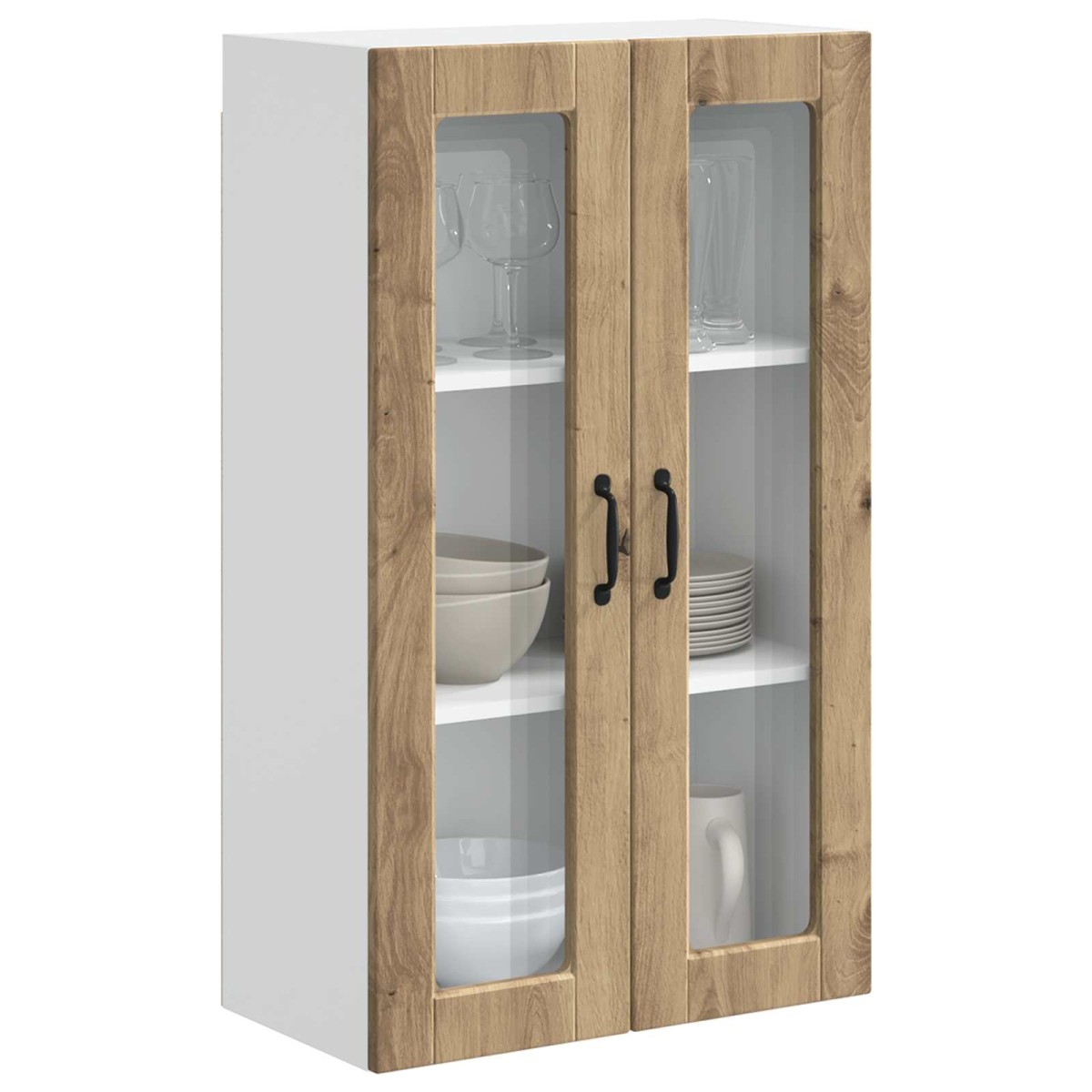 vidaXL Ραφιέρα τοίχου PORTO Artisan Oak 60 x 31 x 100 εκ.