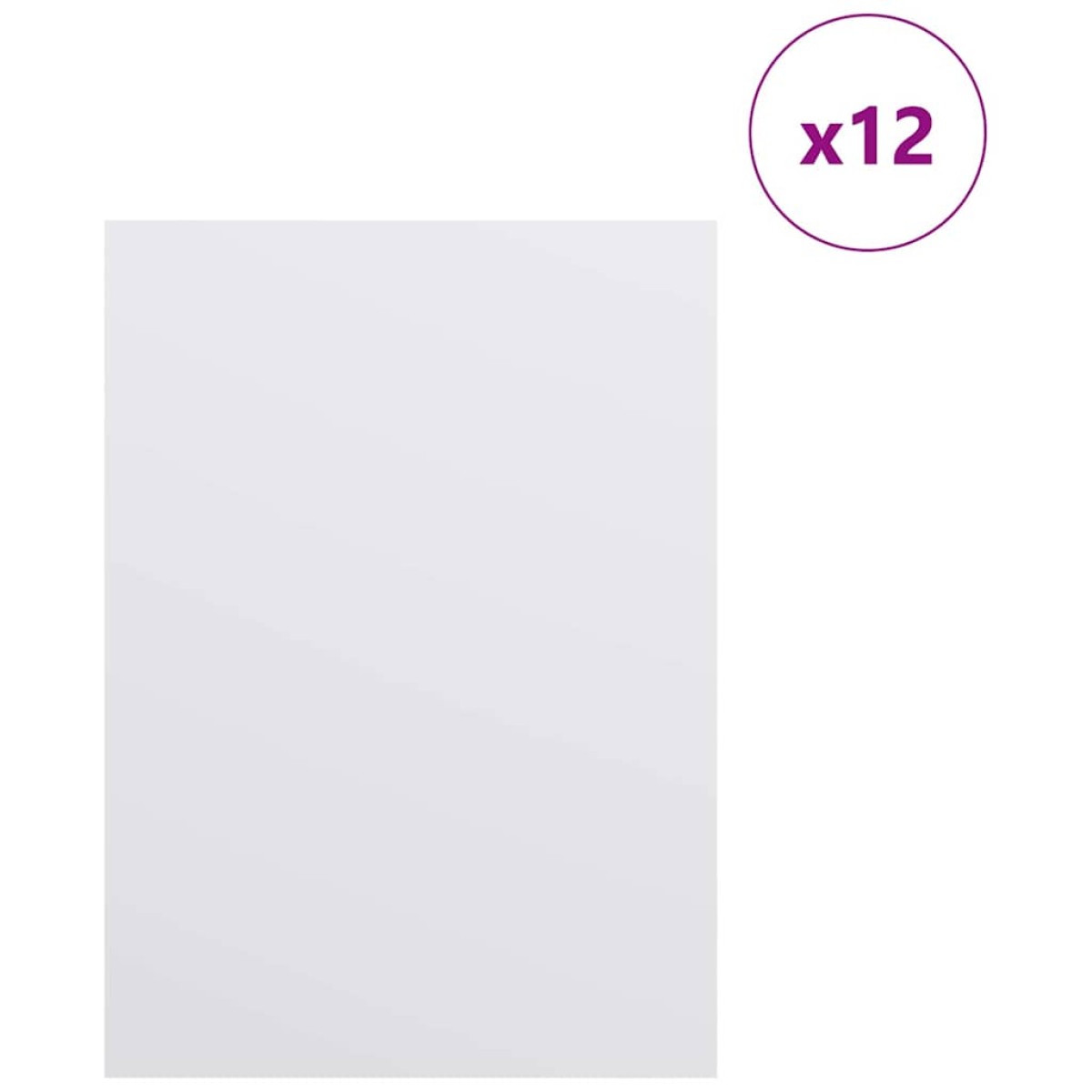vidaXL Διακοσμητικά Πάνελ 12 τμχ. Λευκό 15 x 21 x 0.27 εκ.