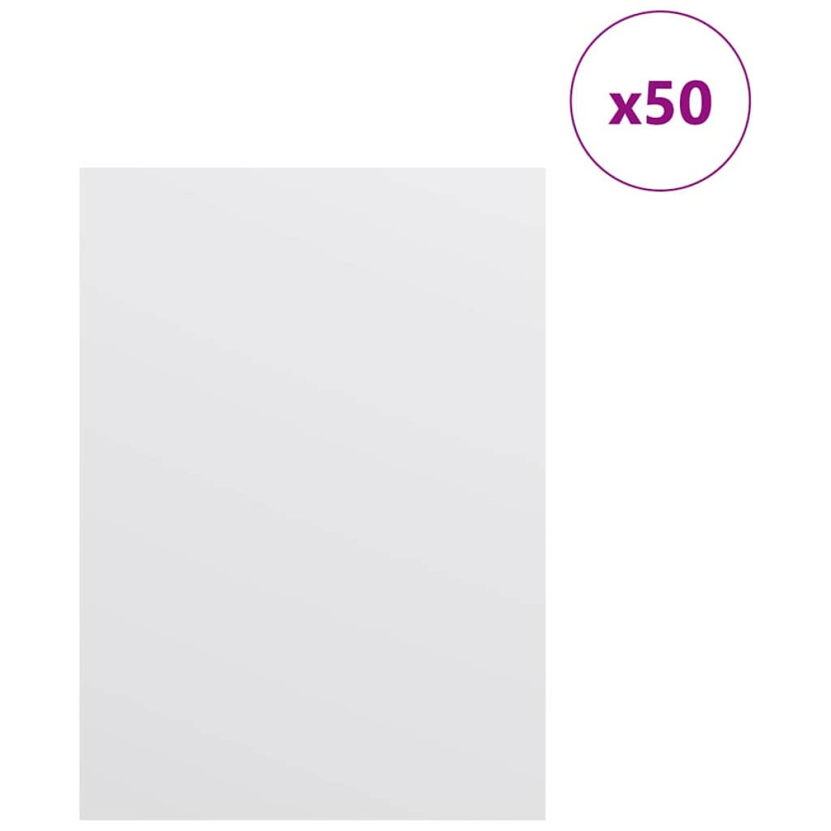 vidaXL Διακοσμητικά Πάνελ 50 τμχ. Λευκό 15 x 21 x 0.27 εκ.