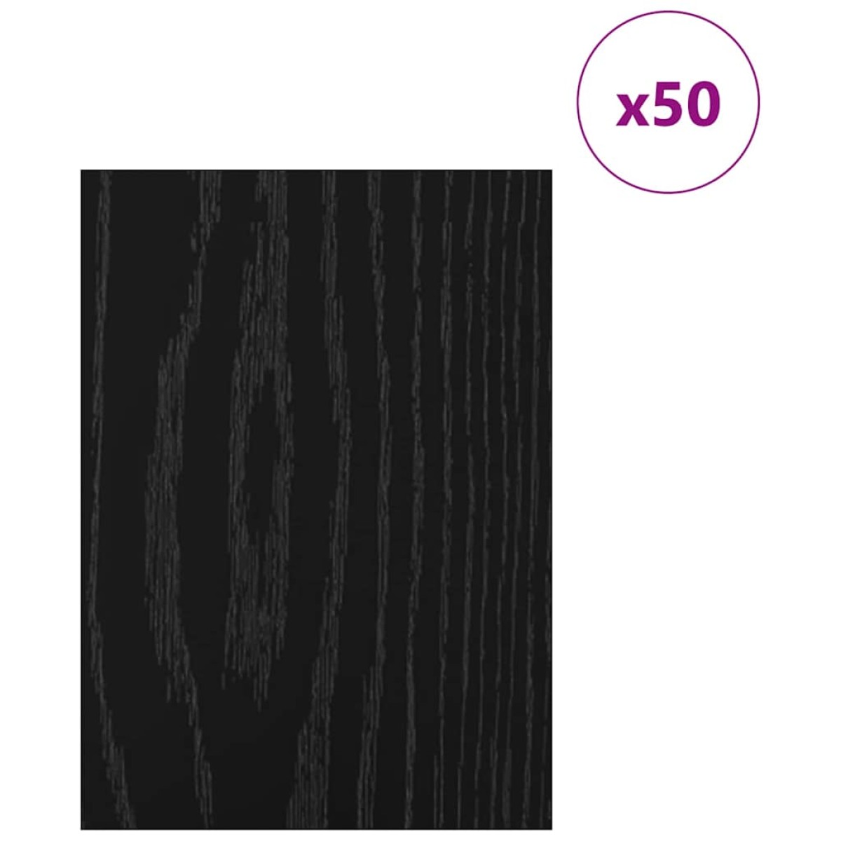 vidaXL Διακοσμητικά Πάνελ 50 τμχ. Μαύρη Οξυά 15 x 21 x 0.27 εκ.
