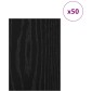 vidaXL Διακοσμητικά Πάνελ 50 τμχ. Μαύρη Οξυά 15 x 21 x 0.27 εκ.
