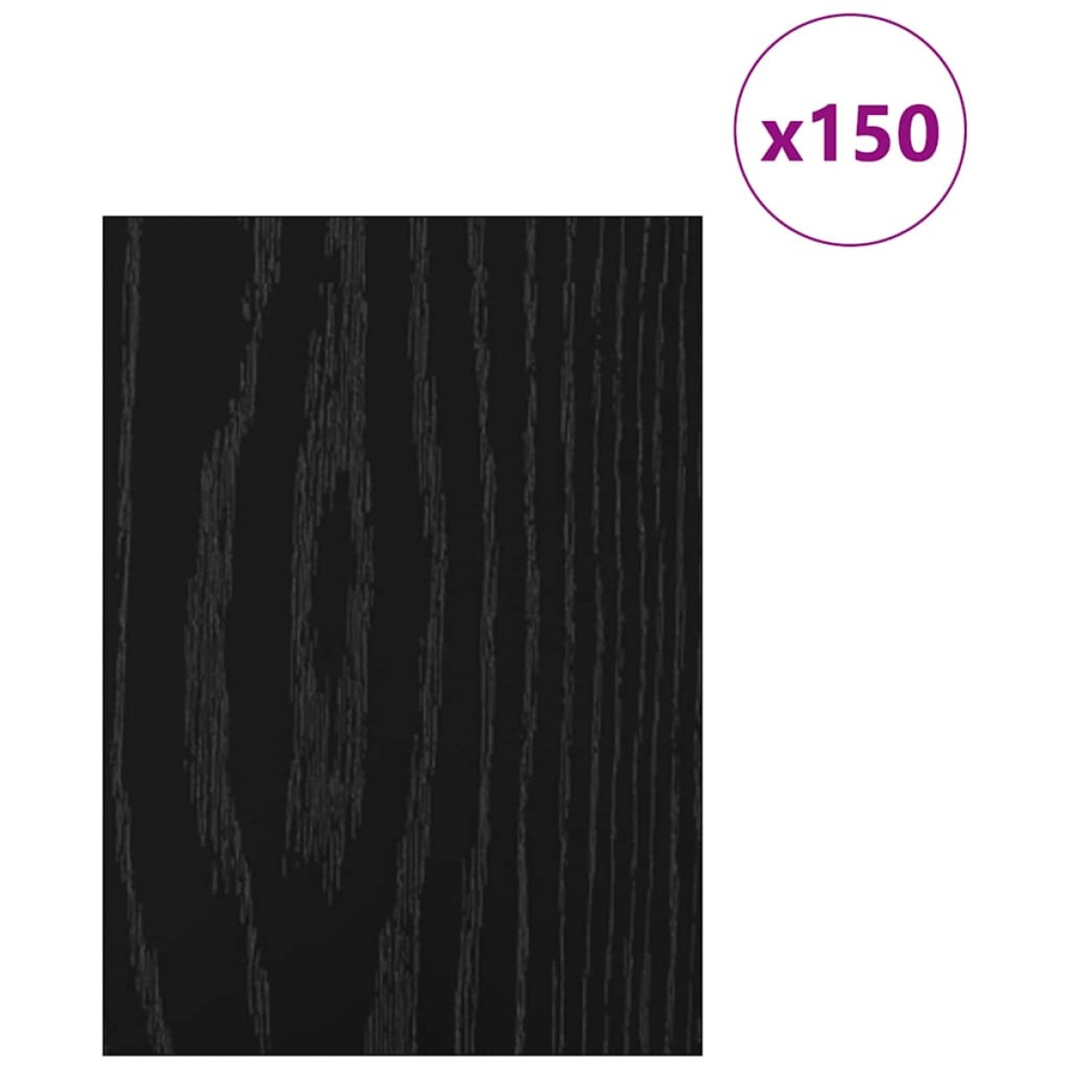 vidaXL Διακοσμητικά Πάνελ 150 τμχ. Μαύρη Οξυά 15 x 21 x 0.27 εκ.