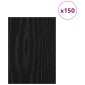 vidaXL Διακοσμητικά Πάνελ 150 τμχ. Μαύρη Οξυά 15 x 21 x 0.27 εκ.
