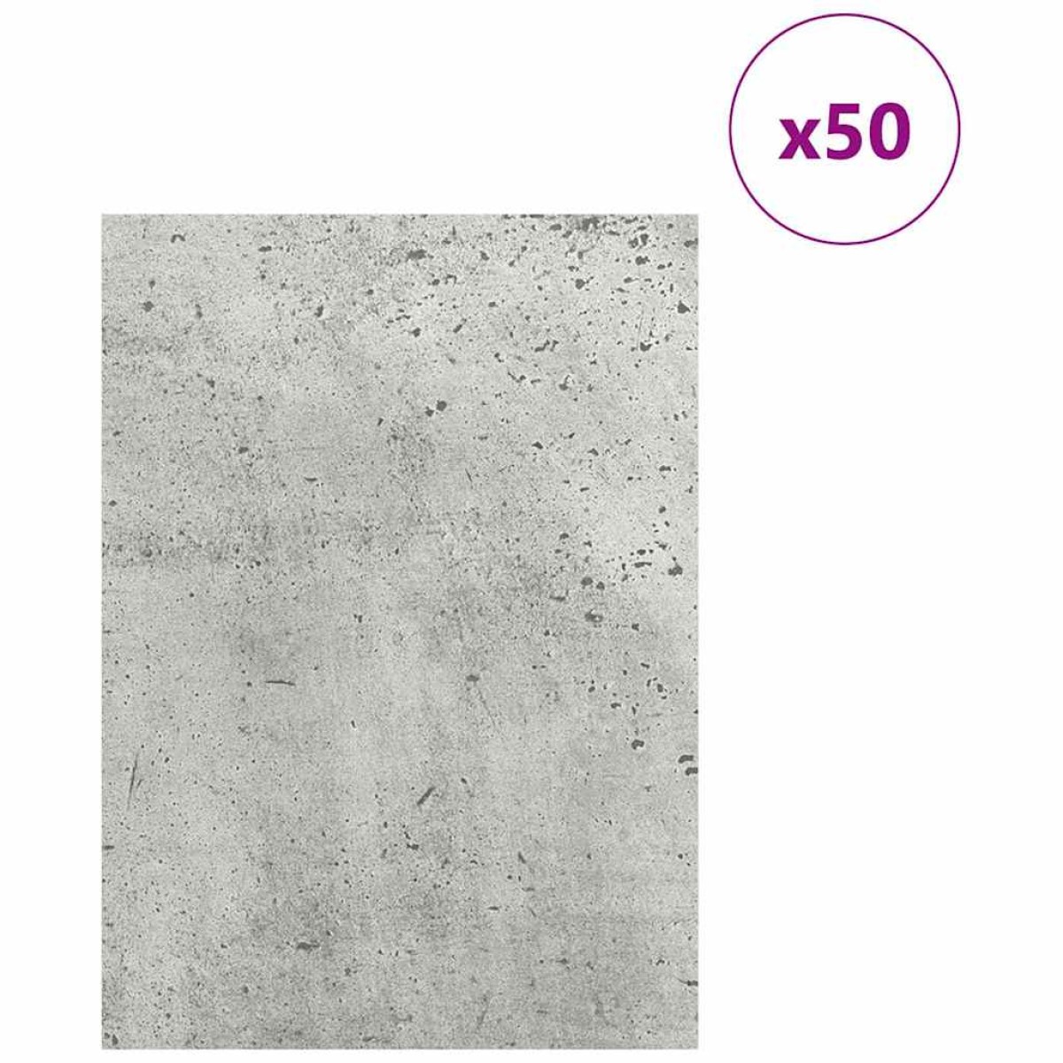vidaXL Διακοσμητικά Πάνελ 50 τμχ. Σκυρόδεμα Γκρι 15 x 21 x 0.27 εκ.
