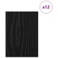 vidaXL Διακοσμητικά Πάνελ 12 τμχ. Μαύρη Οξυά 21 x 30 x 0,27 εκ