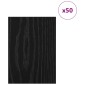 vidaXL Διακοσμητικά Πάνελ 50 τμχ. Μαύρη Οξυά 21 x 30 x 0,27 εκ