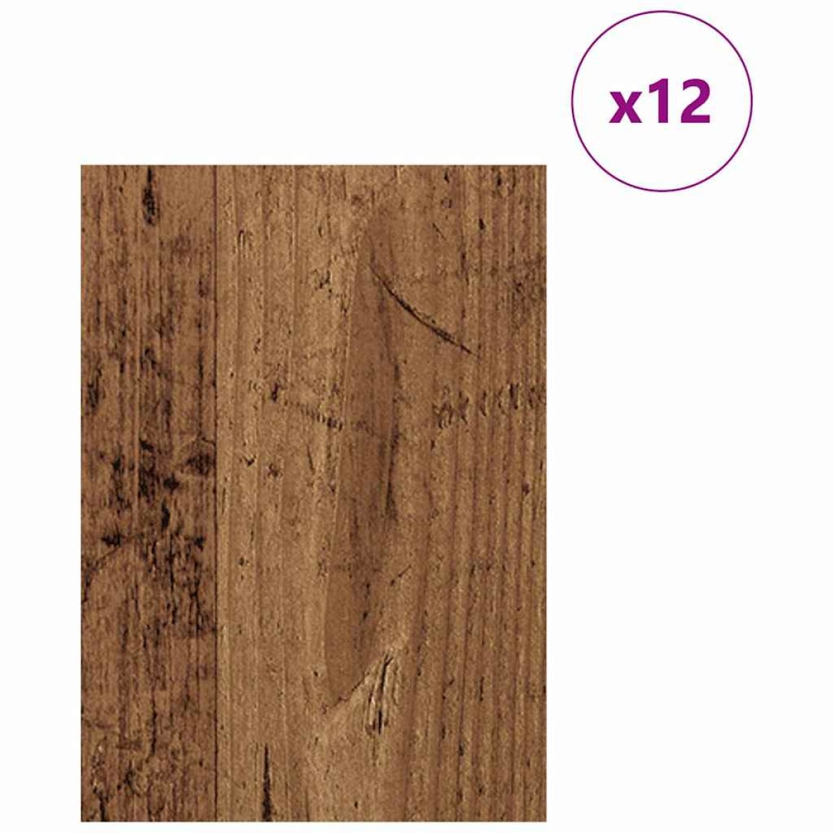 vidaXL Διακοσμητικά Πάνελ 12 τμχ. Παλιό ξύλο 21 x 30 x 0,27 εκ
