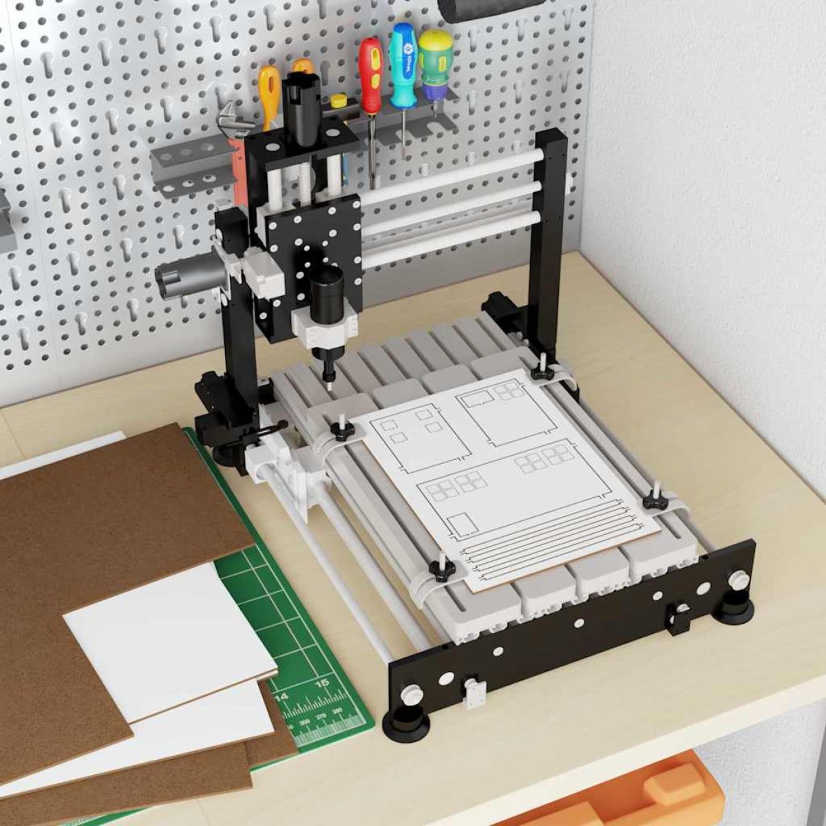 vidaXL Διακοσμητικά Πάνελ 50 τμχ. Λευκό 30 x 42 x 0.27 εκ