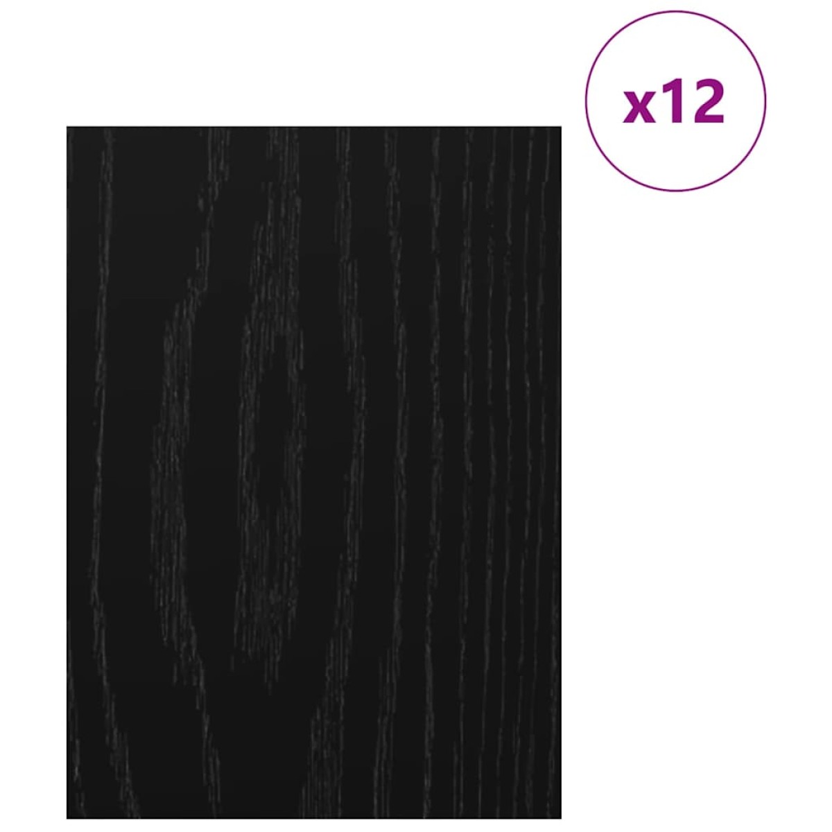 vidaXL Διακοσμητικά Πάνελ 12 τμχ. Μαύρη Οξυά 30 x 42 x 0.27 εκ