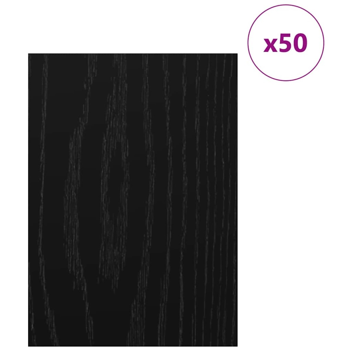 vidaXL Διακοσμητικά Πάνελ 50 τμχ. Μαύρη Οξυά 30 x 42 x 0.27 εκ
