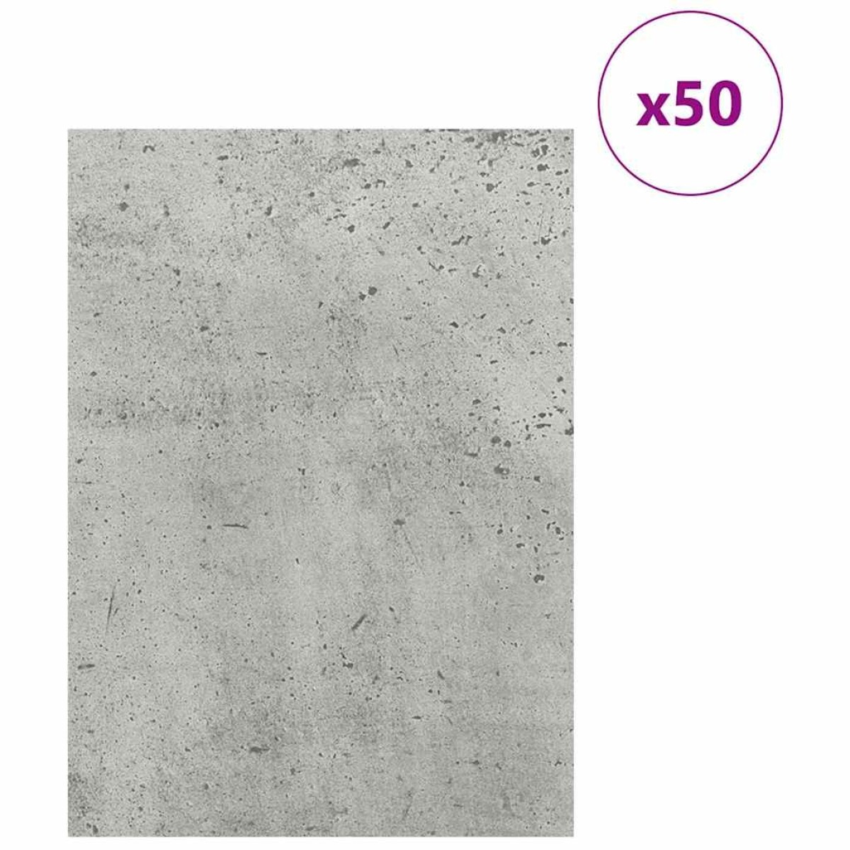 vidaXL Διακοσμητικά Πάνελ 50 τμχ. Σκυρόδεμα Γκρι 30 x 42 x 0.27 εκ