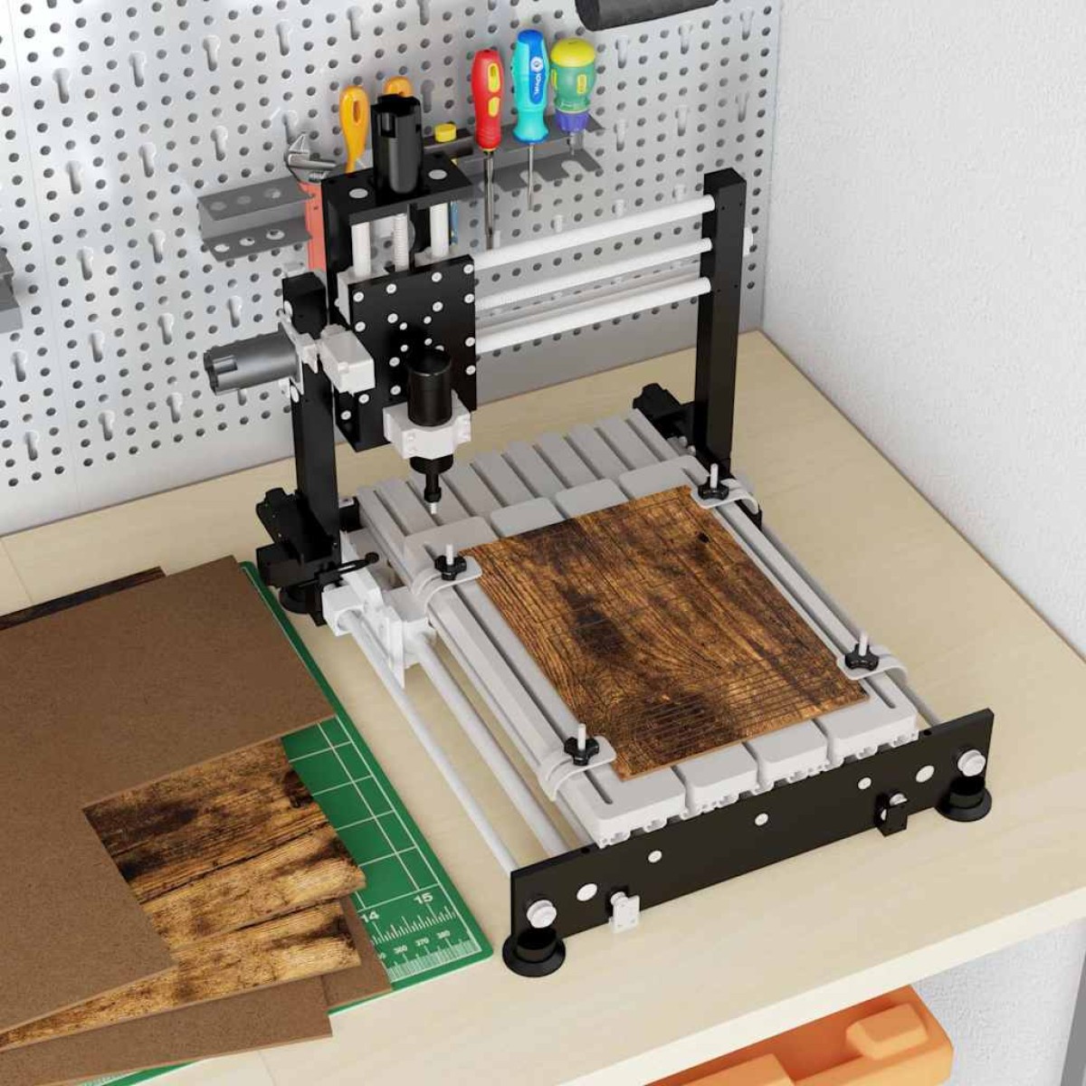 vidaXL Διακοσμητικά Πάνελ 50 τμχ. Καπνιστό Δρύς 30 x 42 x 0.27 εκ