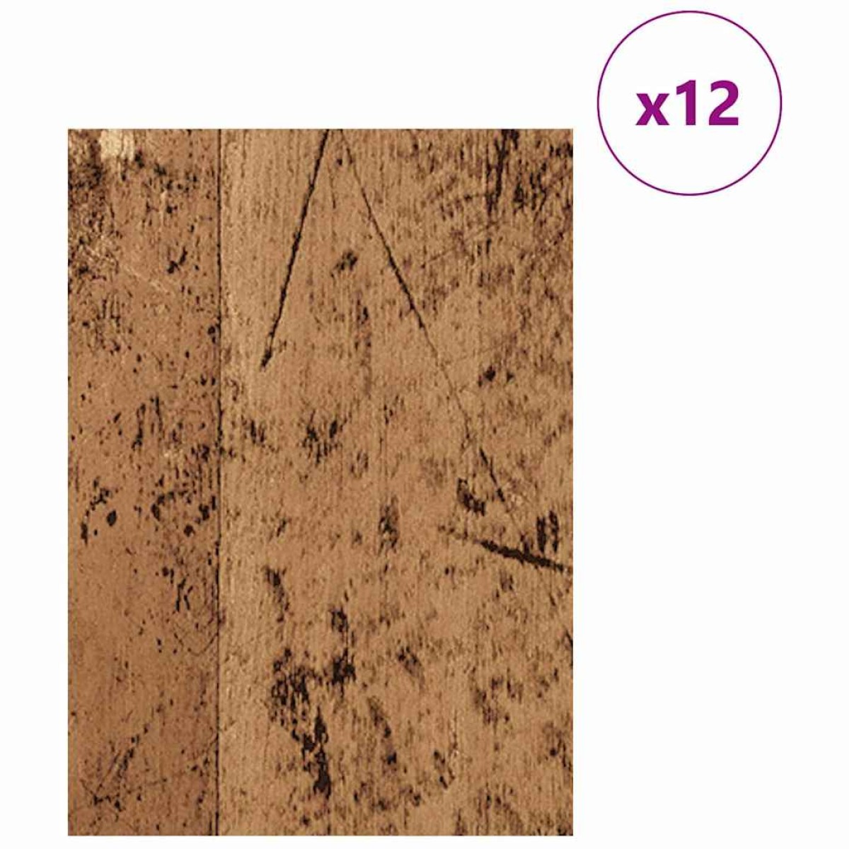 vidaXL Διακοσμητικά Πάνελ 12 τμχ. Παλιό ξύλο 30 x 42 x 0.27 εκ