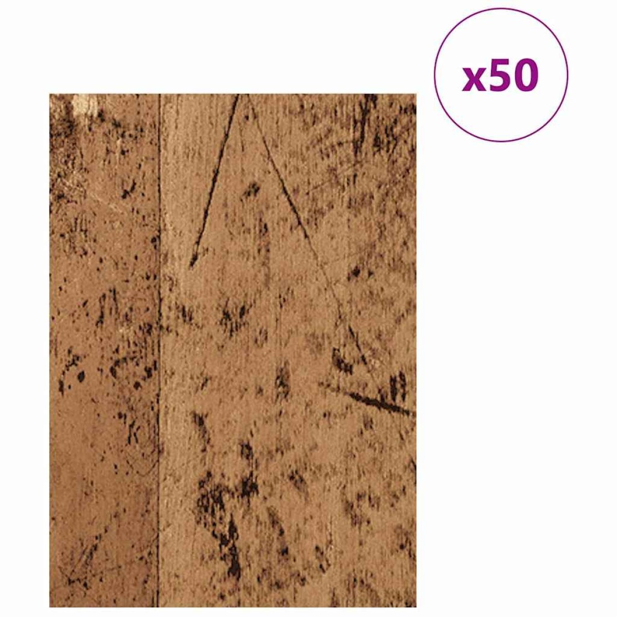 vidaXL Διακοσμητικά Πάνελ 50 τμχ. Παλιό ξύλο 30 x 42 x 0.27 εκ