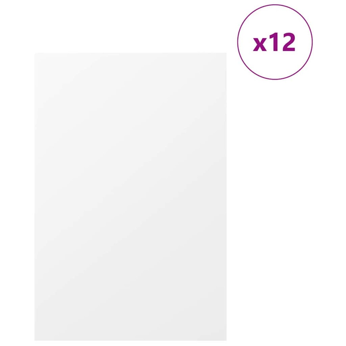 vidaXL Διακοσμητικά Πάνελ 12 τμχ. Λευκό 40 x 60 x 0.27 εκ