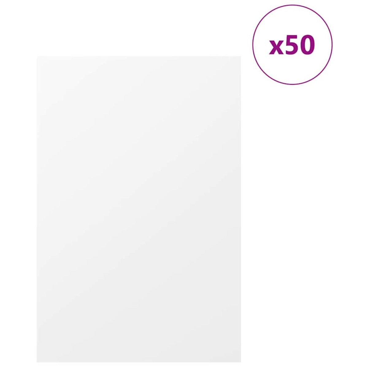 vidaXL Διακοσμητικά Πάνελ 50 τμχ. Λευκό 40 x 60 x 0.27 εκ