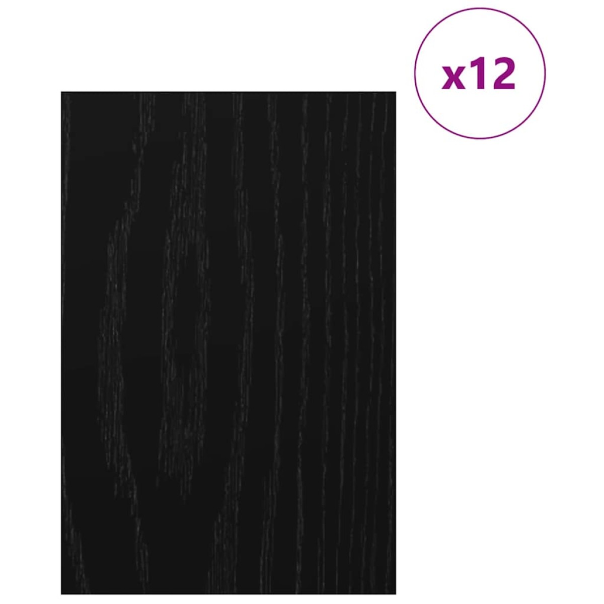 vidaXL Διακοσμητικά Πάνελ 12 τμχ. Μαύρη Οξυά 40 x 60 x 0.27 εκ