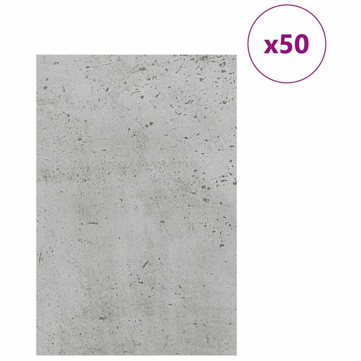 vidaXL Διακοσμητικά Πάνελ 50 τμχ. Σκυρόδεμα Γκρι 40 x 60 x 0.27 εκ