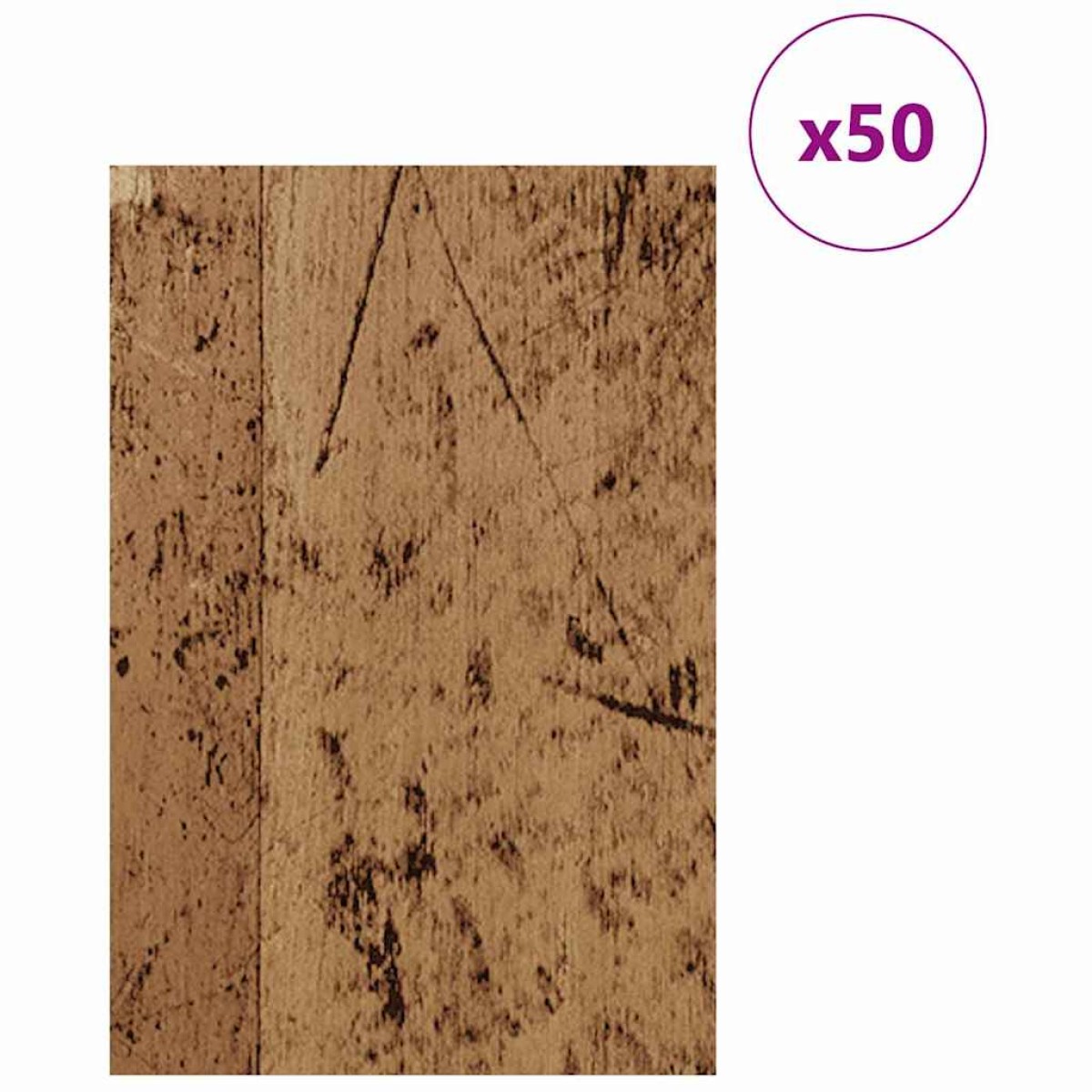 vidaXL Διακοσμητικά Πάνελ 50 τμχ. Παλιό ξύλο 40 x 60 x 0.27 εκ