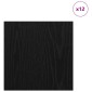 vidaXL Διακοσμητικά Πάνελ 12 τμχ. Μαύρη Οξυά 30 x 30 x 0.27 εκ.