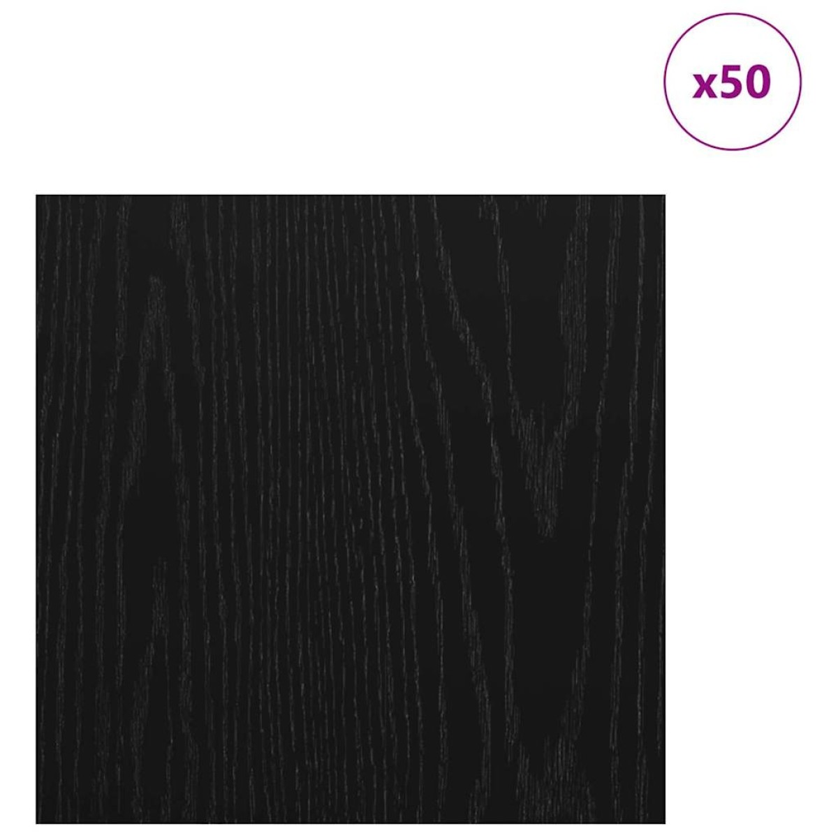 vidaXL Διακοσμητικά Πάνελ 50 τμχ. Μαύρη Οξυά 30 x 30 x 0.27 εκ.
