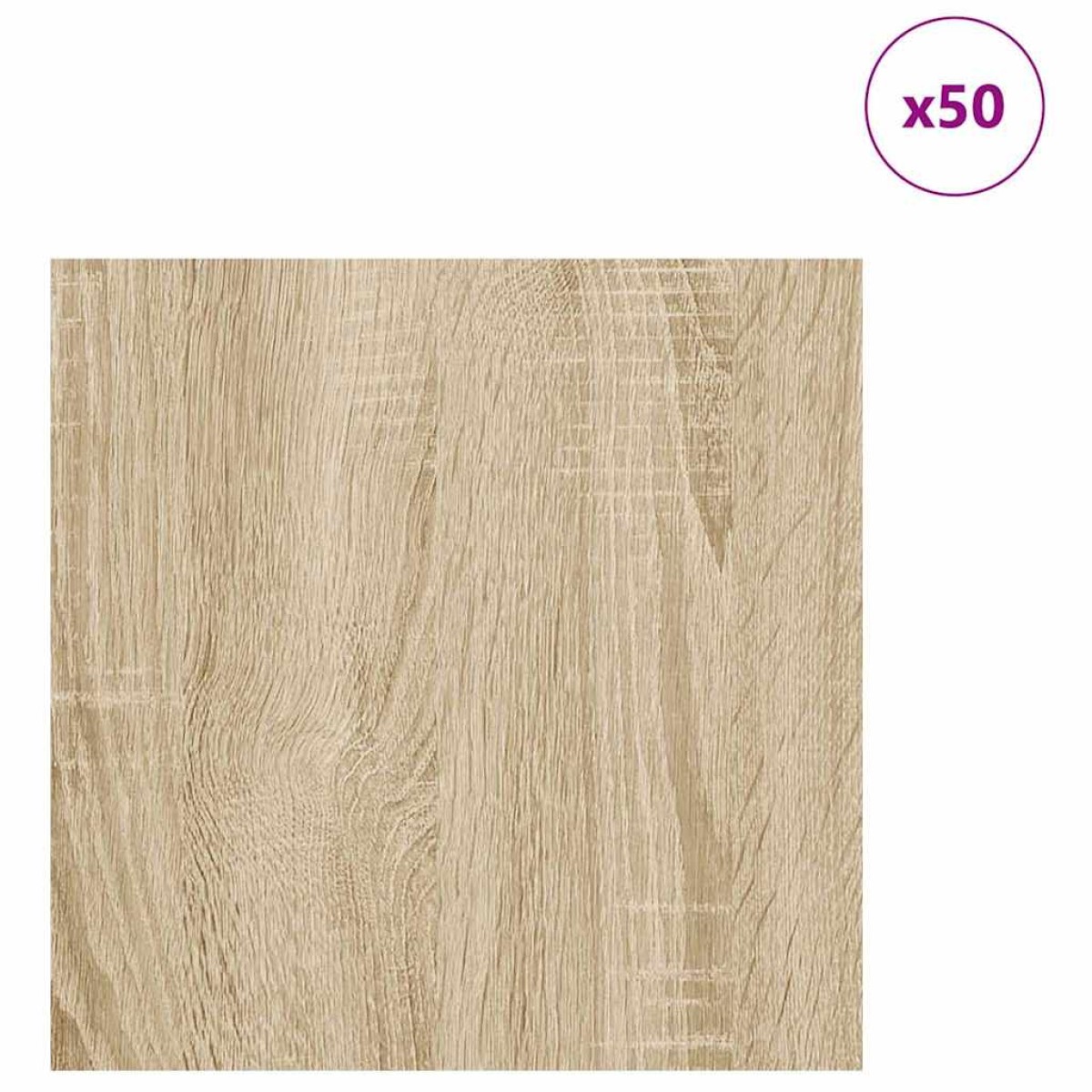 vidaXL Διακοσμητικά Πάνελ 50 τμχ. Δρύς Sonoma 30 x 30 x 0.27 εκ.