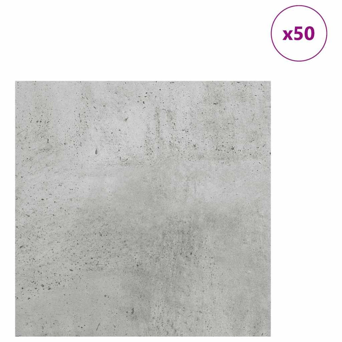 vidaXL Διακοσμητικά Πάνελ 50 τμχ. Σκυρόδεμα Γκρι 30 x 30 x 0.27 εκ.