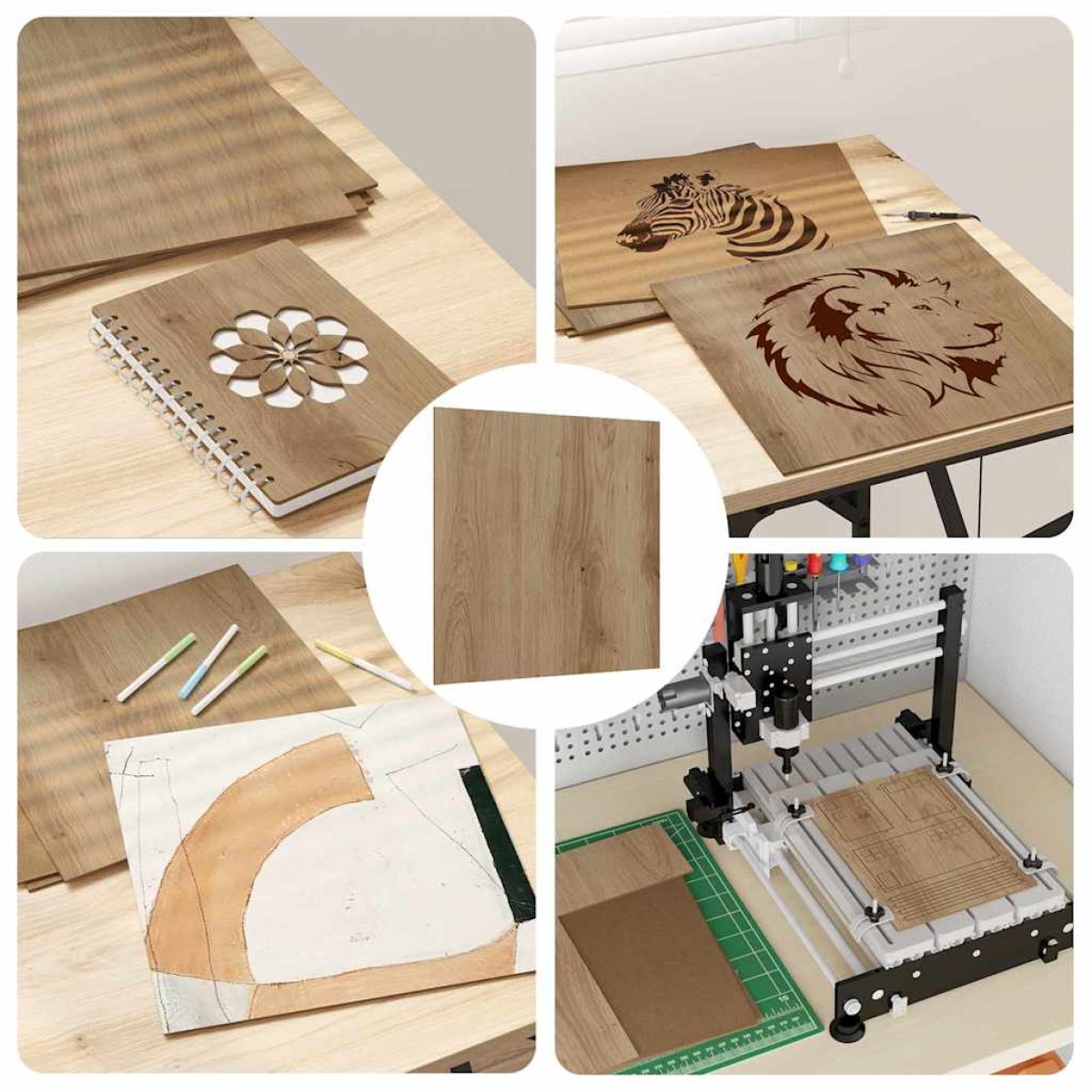vidaXL Διακοσμητικά Πάνελ 50 τμχ. Artisan Oak 30 x 30 x 0.27 εκ.
