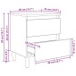 vidaXL Κρεβάτια Ντουλάπες 2 τμχ. Παλιό Ξύλο 40 x 35 x 50 εκ.
