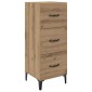 vidaXL Πλαϊνό γραφείο Artisan Oak 34,5 x 34 x 90 εκ.