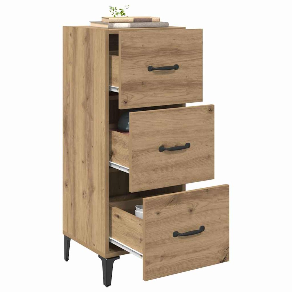 vidaXL Πλαϊνό γραφείο Artisan Oak 34,5 x 34 x 90 εκ.
