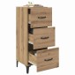 vidaXL Πλαϊνό γραφείο Artisan Oak 34,5 x 34 x 90 εκ.