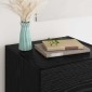vidaXL Πλαϊνό γραφείο Μαύρη Οξυά 34,5 x 34 x 90 εκ. Επεξεργασμένο Ξύλο