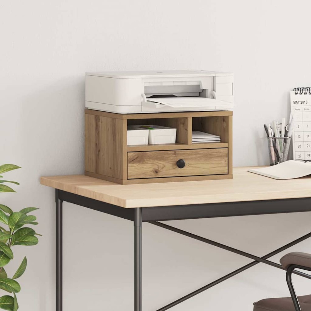 vidaXL Σταντ Εκτυπωτή Artisan Oak 40 x 32 x 24 εκ Επεξεργασμένο Ξύλο