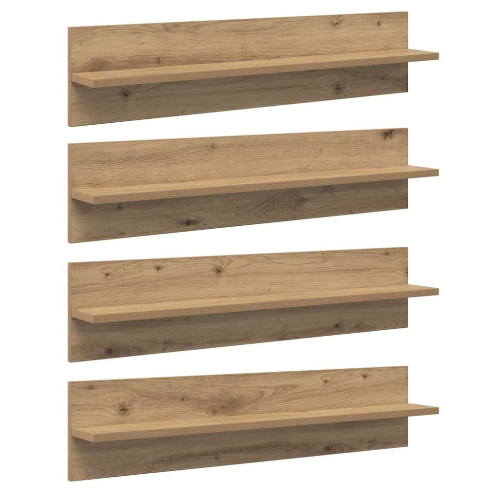 vidaXL Ράφια Τοίχου Επιτοίχιο 4 τμχ. Artisan Oak 80 x 11,5 x 18 εκ