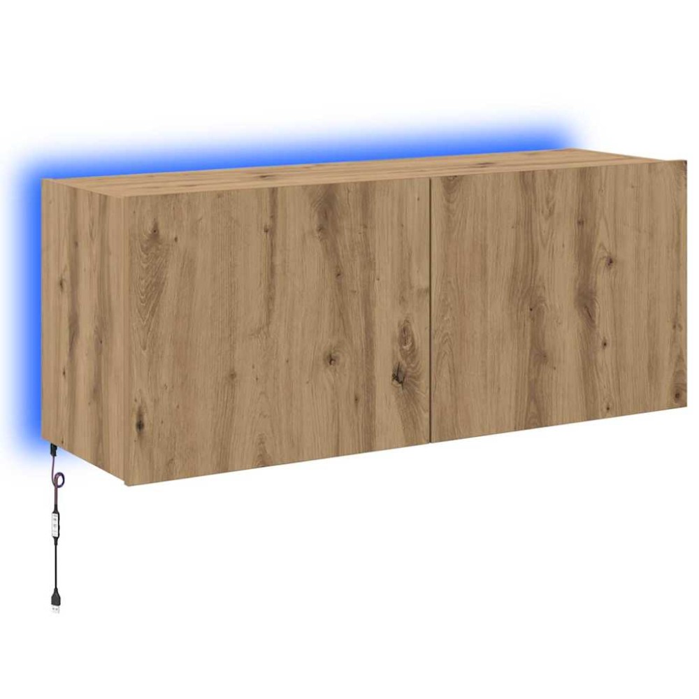 vidaXL Ντουλάπι Τηλεόρασης Τοίχου Artisan Oak Επεξεργασμένο Ξύλο