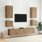 vidaXL Ντουλάπι Τηλεόρασης Τοίχου Artisan Oak Επεξεργασμένο Ξύλο