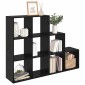 vidaXL Διαχωριστικό Ράφι Δωματίου 137,5 x 29 x 103,5 εκ Μαύρη Οξυά