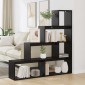 vidaXL Διαχωριστικό Ράφι Δωματίου 137,5 x 29 x 103,5 εκ Μαύρη Οξυά