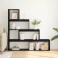 vidaXL Διαχωριστικό Ράφι Δωματίου 143,5 x 29 x 143,5 εκ Μαύρη Οξυά