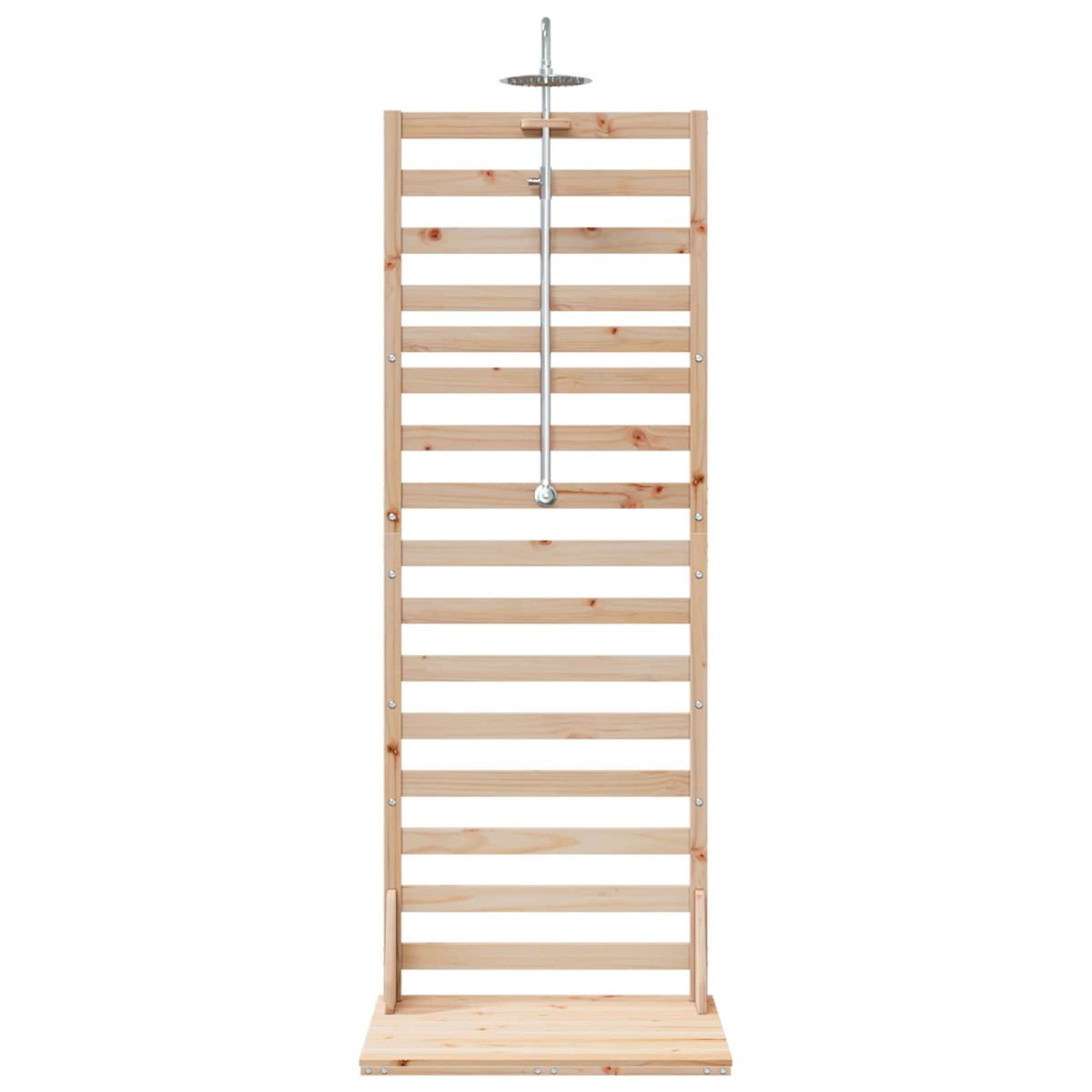 vidaXL Εξωτερικό ντους 225 cm Μασίφ ξύλο πεύκου και ανοξείδωτο ατσάλι