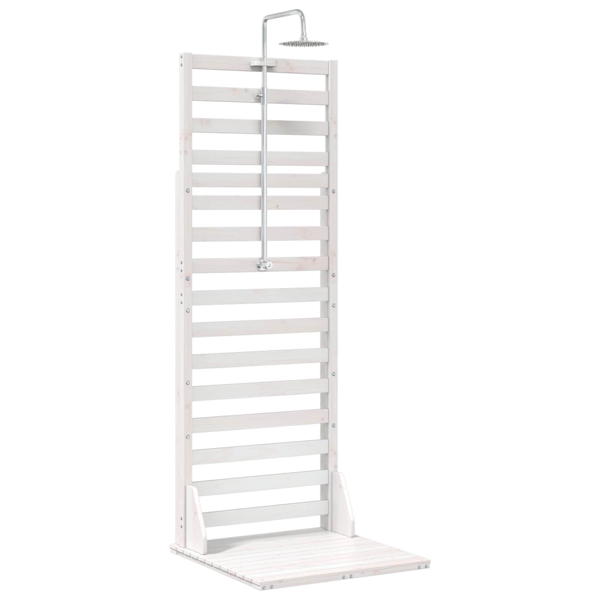 vidaXL Εξωτερικό ντους 225 cm Μασίφ ξύλο πεύκου και ανοξείδωτο ατσάλι